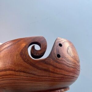 Elegant Wooden Yarn Bowl